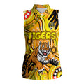 Personalised NAIDOC Week 2024 Richmond Tiger Women Sleeveless Polo Shirt Australian Aboriginal Hand Painting