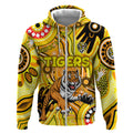 Personalised NAIDOC Week 2024 Richmond Tiger Zip Hoodie Australian Aboriginal Hand Painting
