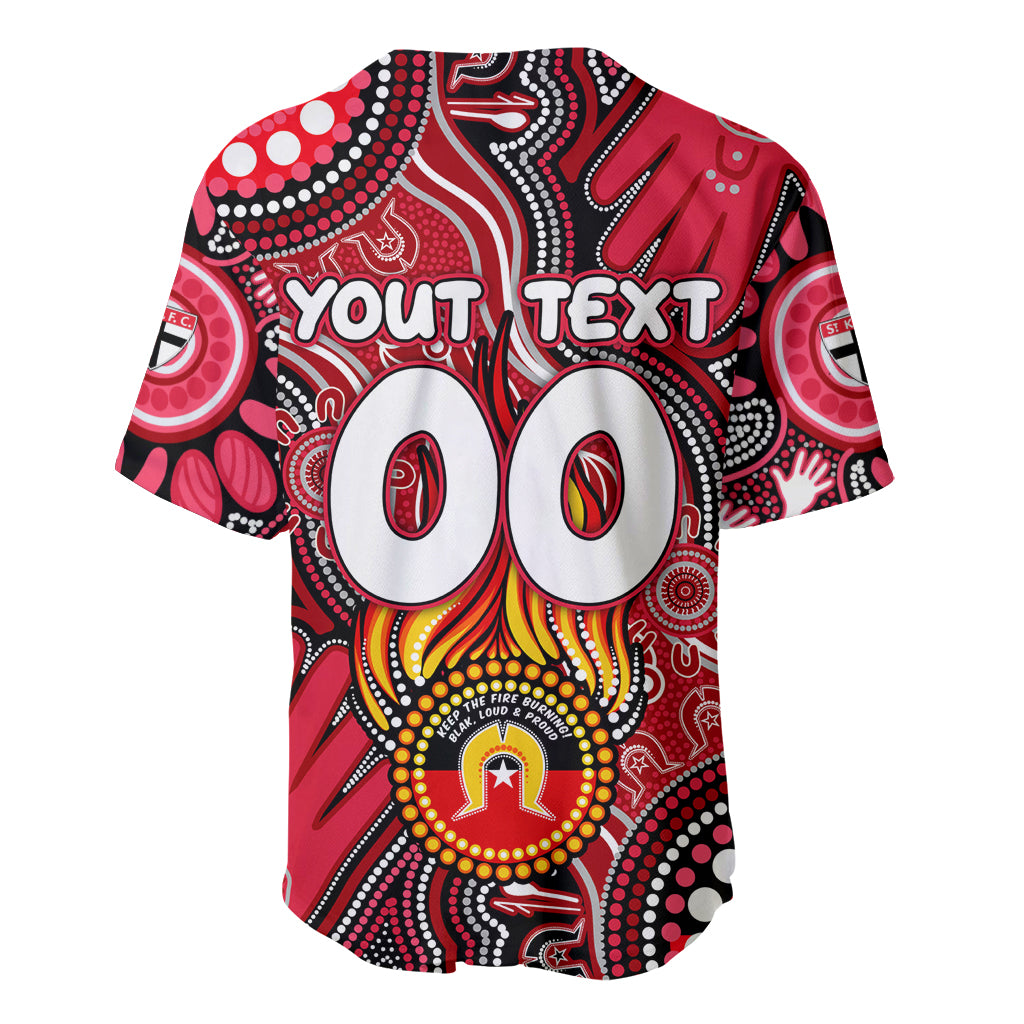 Personalised NAIDOC Week 2024 St Kilda Saints Baseball Jersey Australian Aboriginal Hand Painting