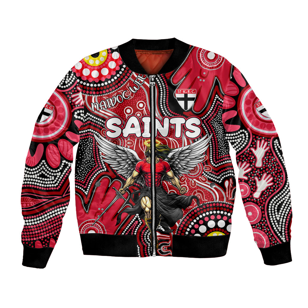 Personalised NAIDOC Week 2024 St Kilda Saints Bomber Jacket Australian Aboriginal Hand Painting