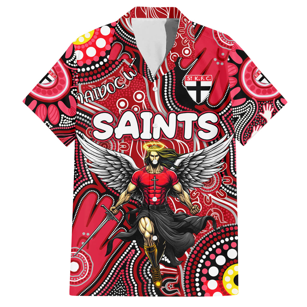 Personalised NAIDOC Week 2024 St Kilda Saints Hawaiian Shirt Australian Aboriginal Hand Painting