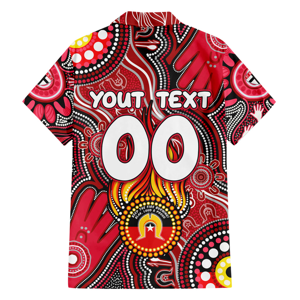 Personalised NAIDOC Week 2024 St Kilda Saints Hawaiian Shirt Australian Aboriginal Hand Painting