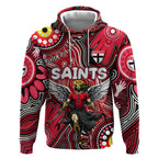Personalised NAIDOC Week 2024 St Kilda Saints Hoodie Australian Aboriginal Hand Painting