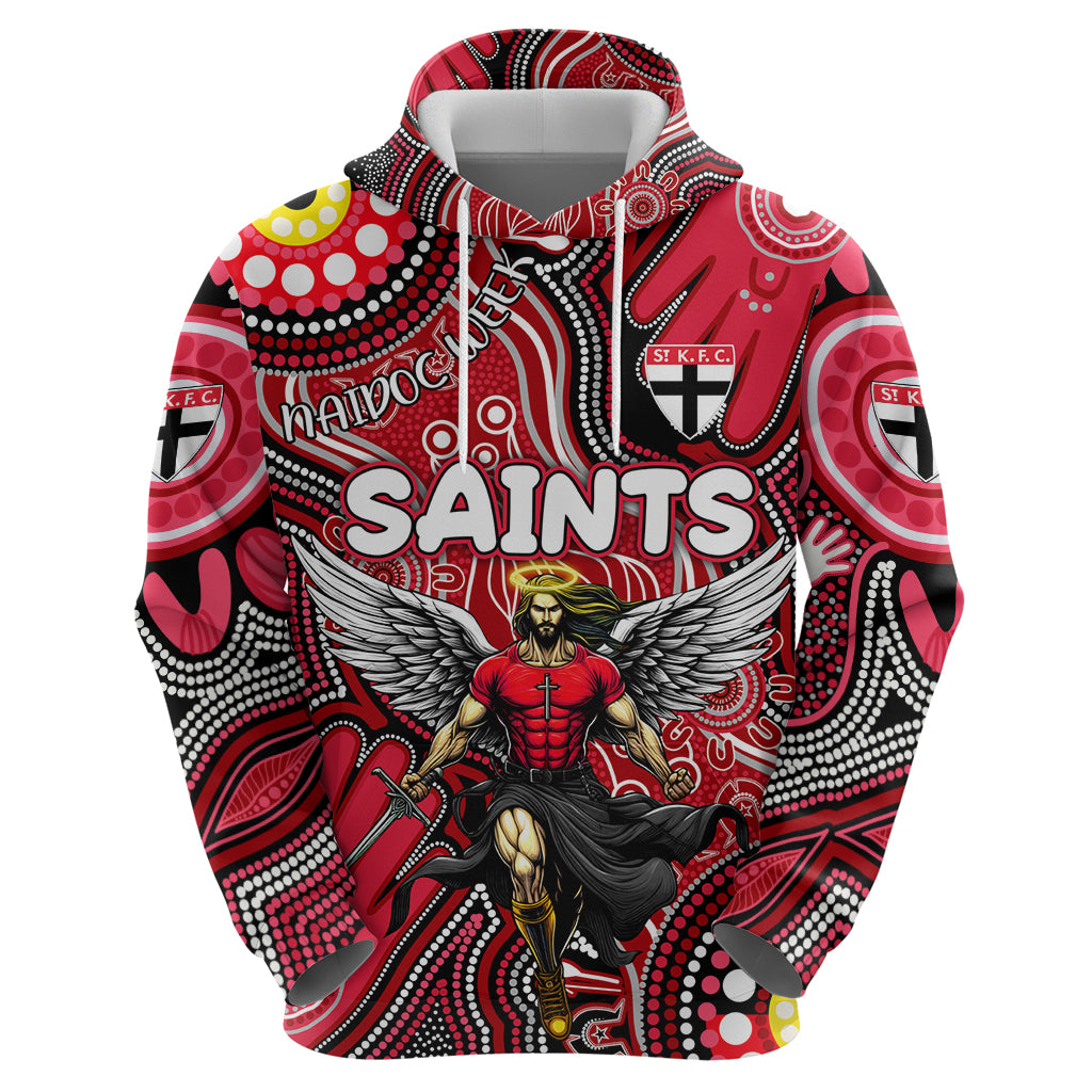 Personalised NAIDOC Week 2024 St Kilda Saints Hoodie Australian Aboriginal Hand Painting