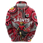 Personalised NAIDOC Week 2024 St Kilda Saints Hoodie Australian Aboriginal Hand Painting