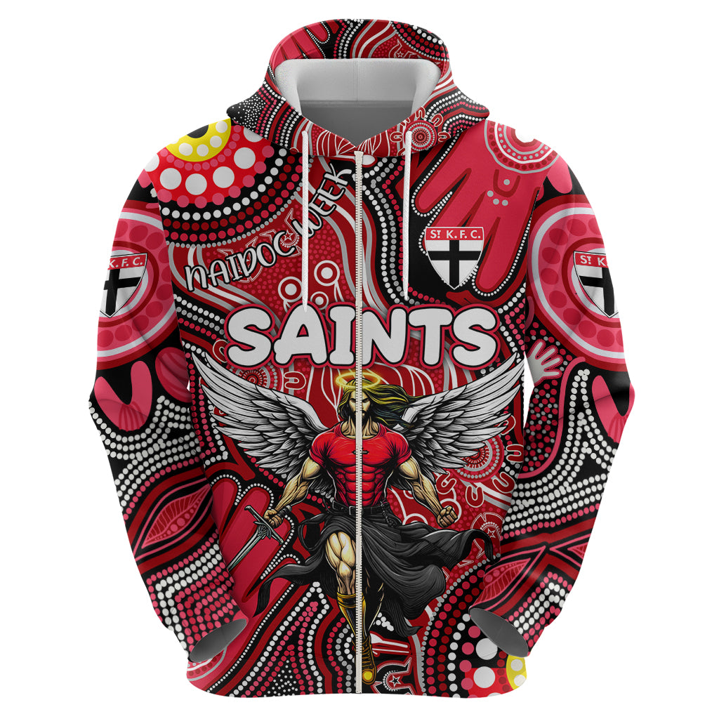Personalised NAIDOC Week 2024 St Kilda Saints Hoodie Australian Aboriginal Hand Painting