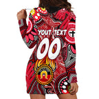 Personalised NAIDOC Week 2024 St Kilda Saints Hoodie Dress Australian Aboriginal Hand Painting