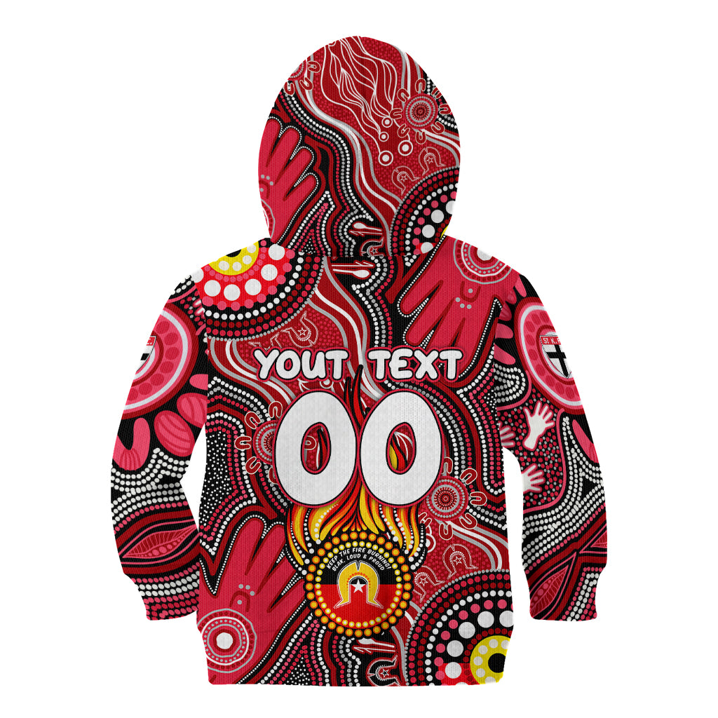 Personalised NAIDOC Week 2024 St Kilda Saints Kid Hoodie Australian Aboriginal Hand Painting