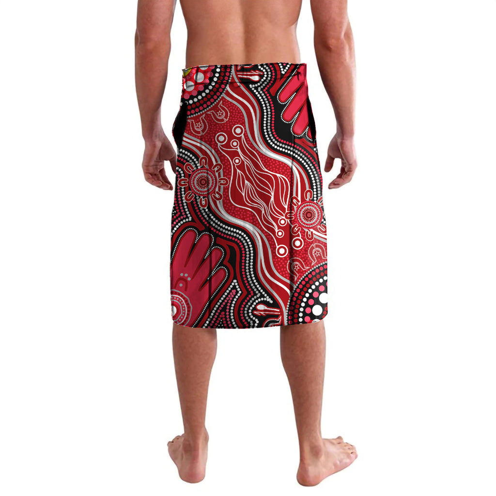 Personalised NAIDOC Week 2024 St Kilda Saints Lavalava Australian Aboriginal Hand Painting