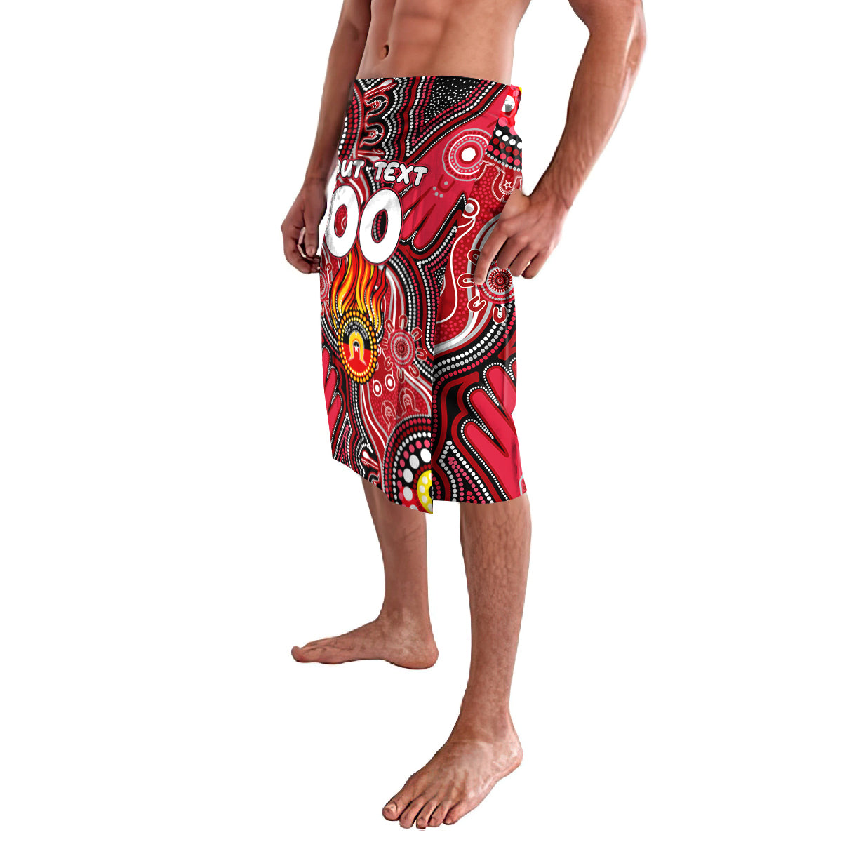Personalised NAIDOC Week 2024 St Kilda Saints Lavalava Australian Aboriginal Hand Painting