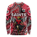 Personalised NAIDOC Week 2024 St Kilda Saints Long Sleeve Shirt Australian Aboriginal Hand Painting