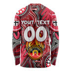 Personalised NAIDOC Week 2024 St Kilda Saints Long Sleeve Shirt Australian Aboriginal Hand Painting