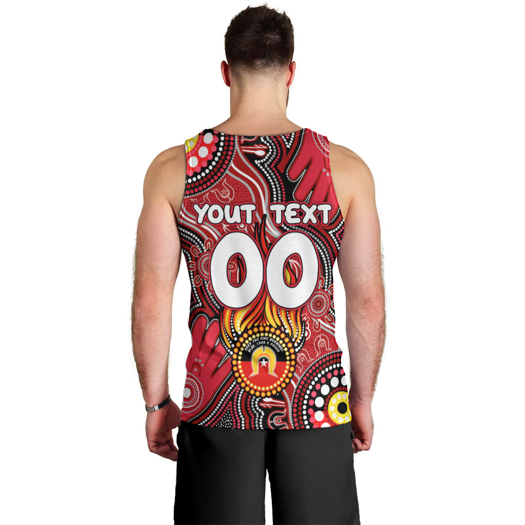 Personalised NAIDOC Week 2024 St Kilda Saints Men Tank Top Australian Aboriginal Hand Painting