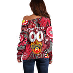 Personalised NAIDOC Week 2024 St Kilda Saints Off Shoulder Sweater Australian Aboriginal Hand Painting