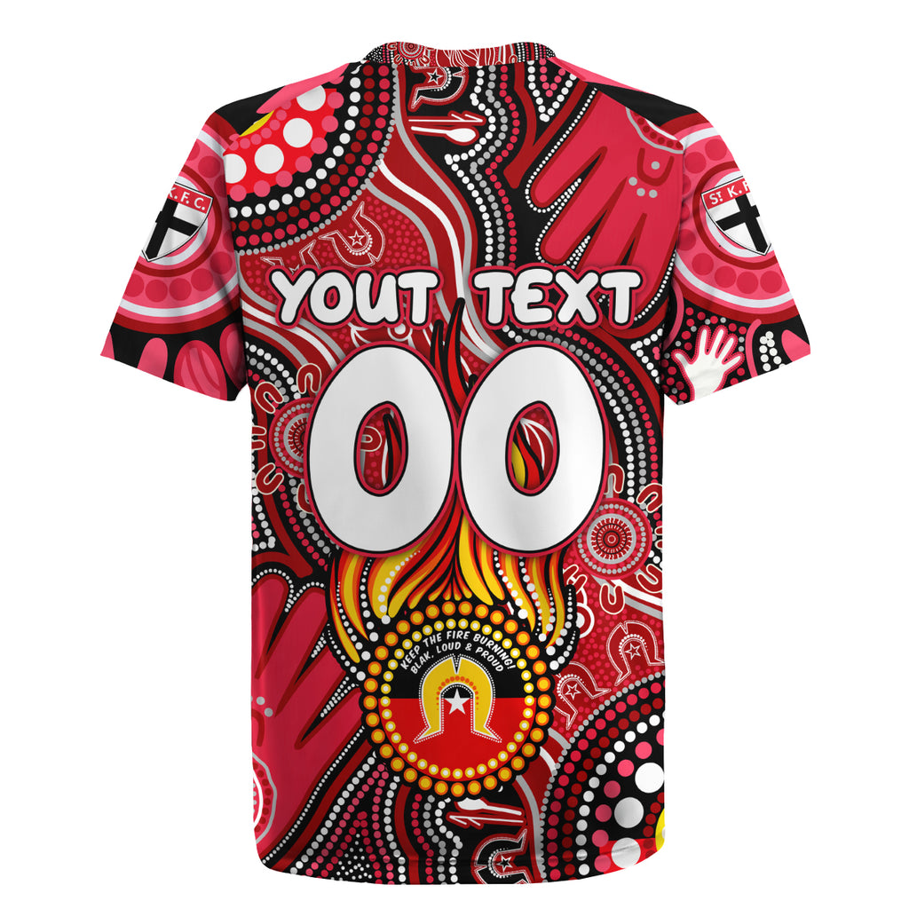 Personalised NAIDOC Week 2024 St Kilda Saints Rugby Jersey Australian Aboriginal Hand Painting