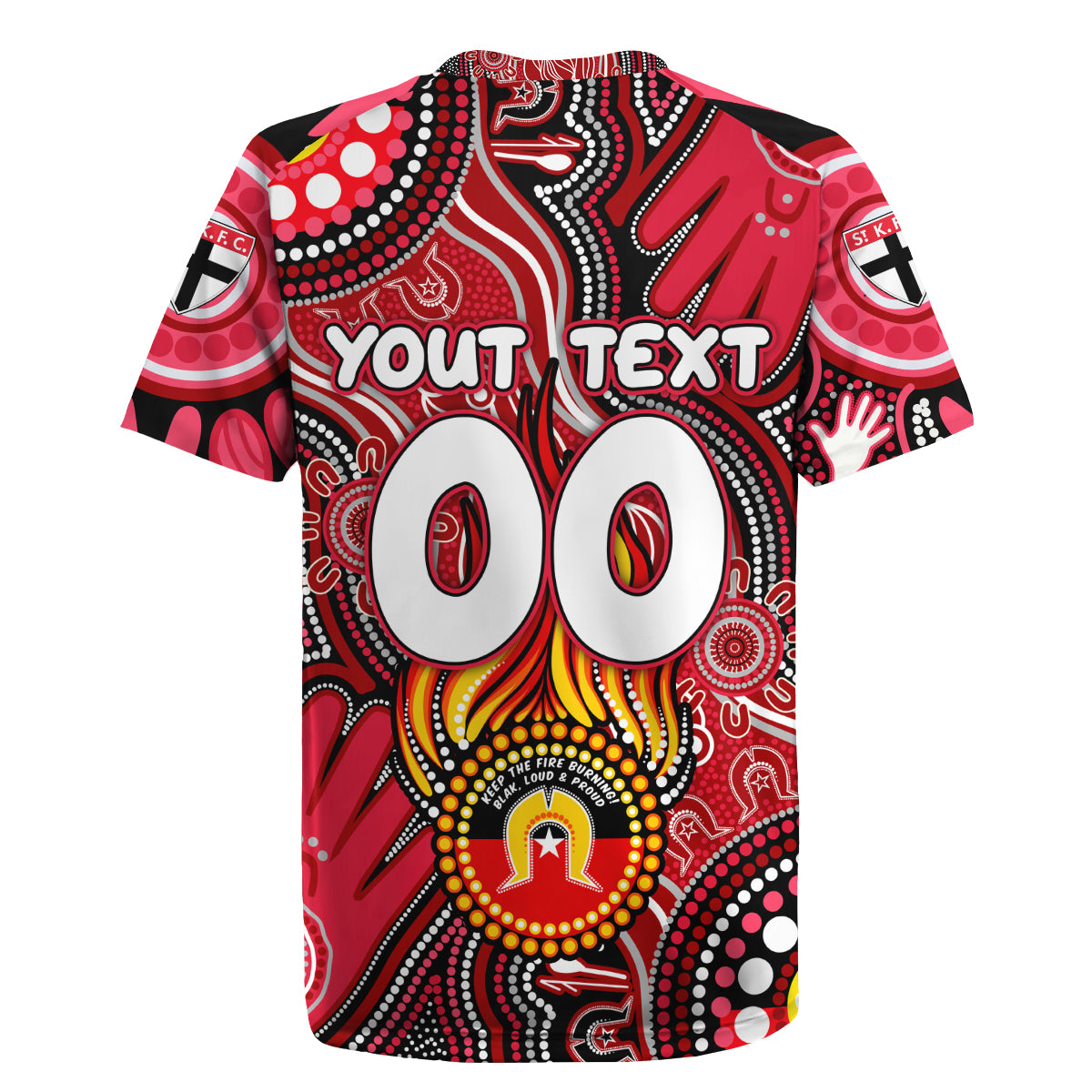 Personalised NAIDOC Week 2024 St Kilda Saints Rugby Jersey Australian Aboriginal Hand Painting