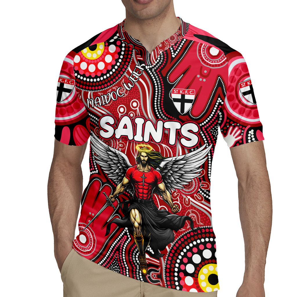 Personalised NAIDOC Week 2024 St Kilda Saints Rugby Jersey Australian Aboriginal Hand Painting