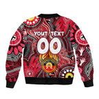 Personalised NAIDOC Week 2024 St Kilda Saints Sleeve Zip Bomber Jacket Australian Aboriginal Hand Painting