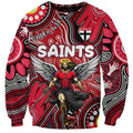 Personalised NAIDOC Week 2024 St Kilda Saints Sweatshirt Australian Aboriginal Hand Painting