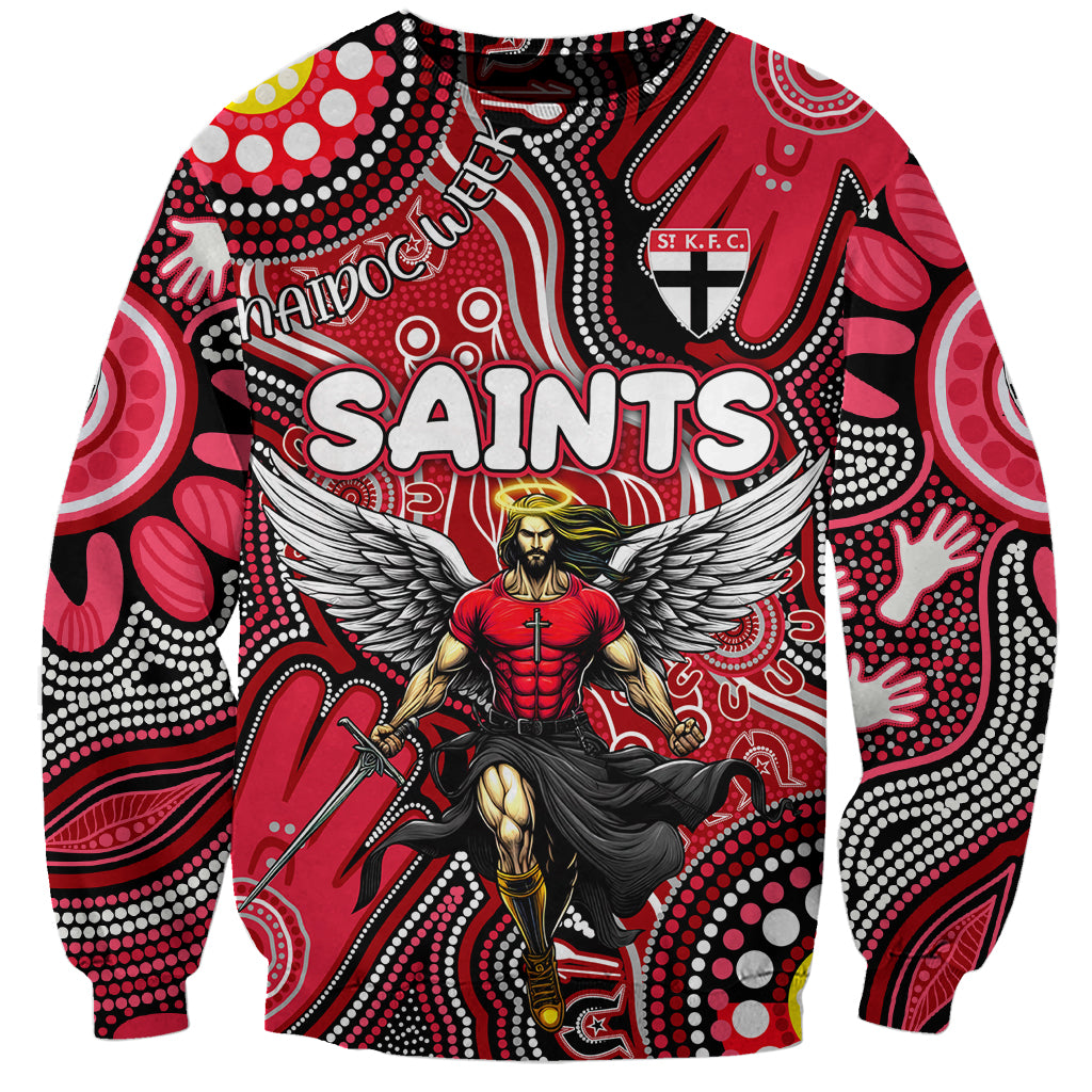 Personalised NAIDOC Week 2024 St Kilda Saints Sweatshirt Australian Aboriginal Hand Painting