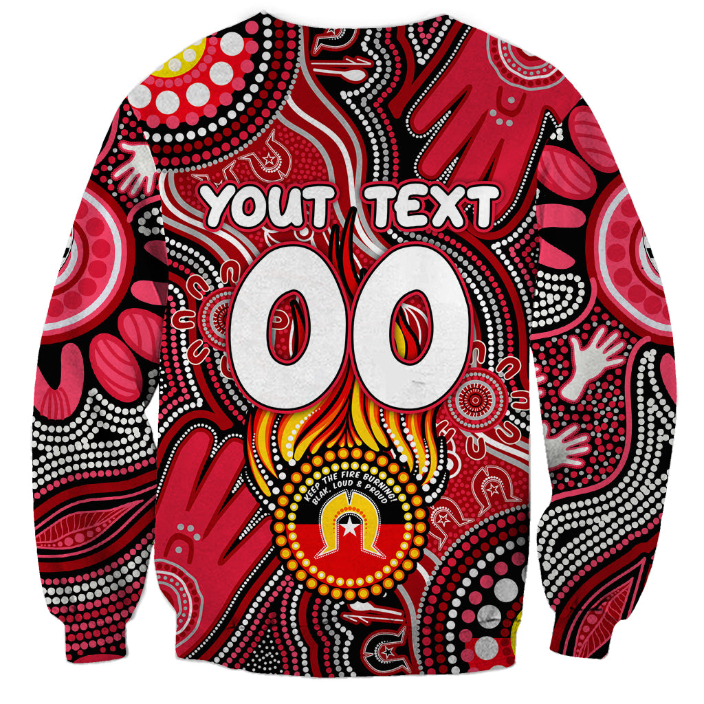 Personalised NAIDOC Week 2024 St Kilda Saints Sweatshirt Australian Aboriginal Hand Painting