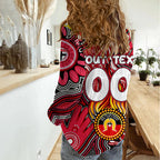 Personalised NAIDOC Week 2024 St Kilda Saints Women Casual Shirt Australian Aboriginal Hand Painting