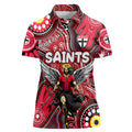 Personalised NAIDOC Week 2024 St Kilda Saints Women Polo Shirt Australian Aboriginal Hand Painting