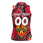 Personalised NAIDOC Week 2024 St Kilda Saints Women Sleeveless Polo Shirt Australian Aboriginal Hand Painting