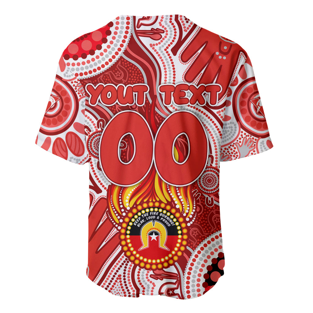 Personalised NAIDOC Week 2024 Sydney Swans Baseball Jersey Australian Aboriginal Hand Painting