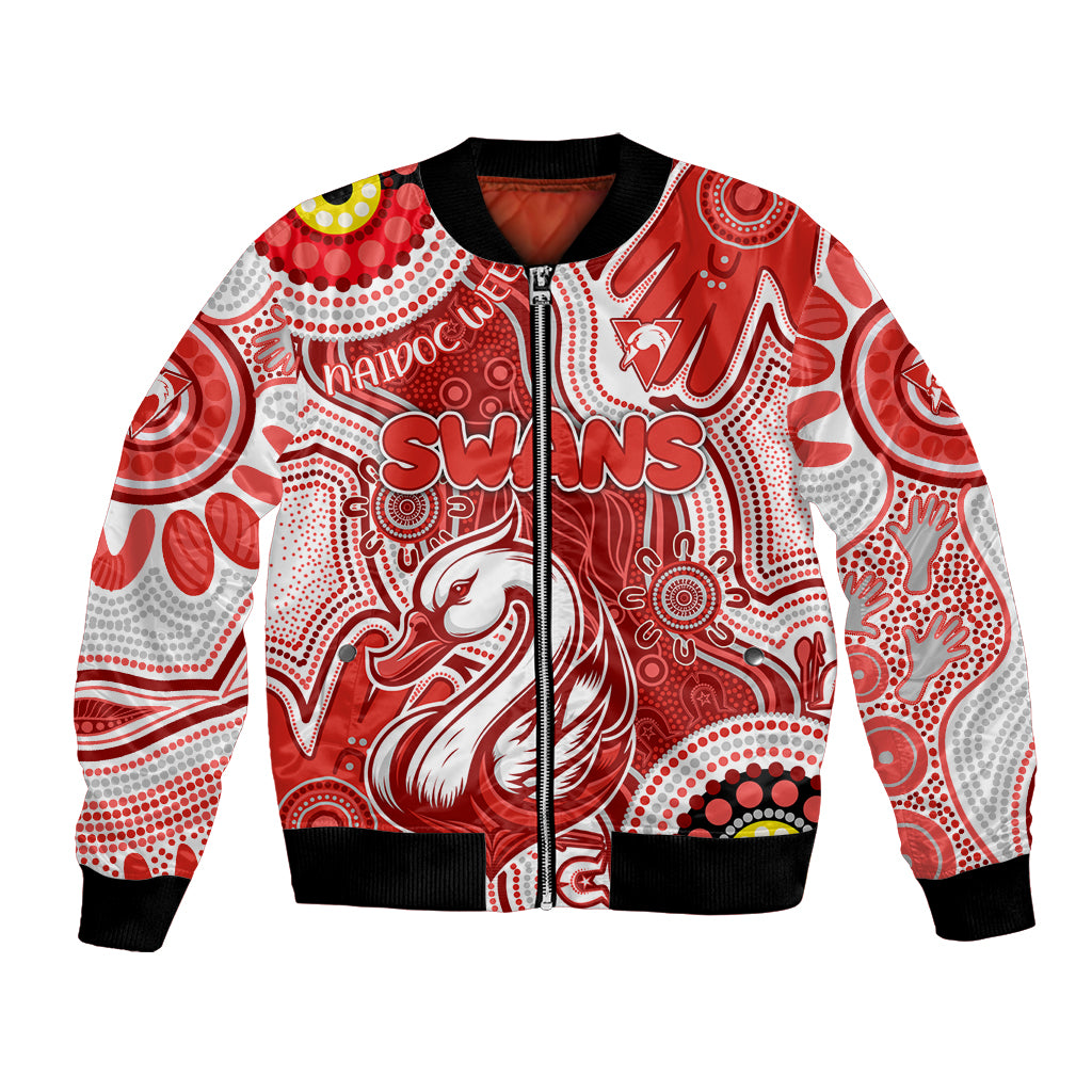 Personalised NAIDOC Week 2024 Sydney Swans Bomber Jacket Australian Aboriginal Hand Painting
