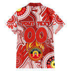 Personalised NAIDOC Week 2024 Sydney Swans Hawaiian Shirt Australian Aboriginal Hand Painting