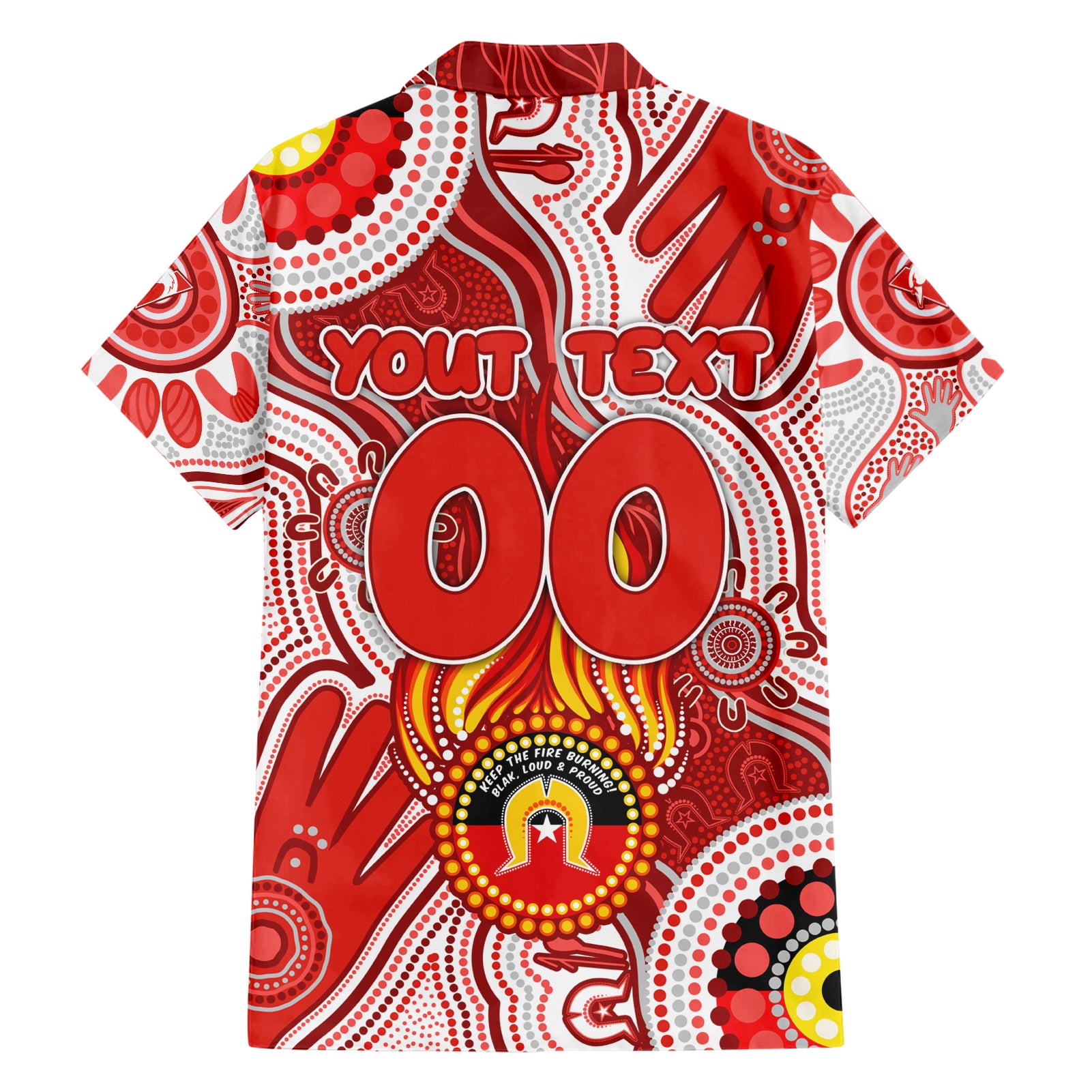 Personalised NAIDOC Week 2024 Sydney Swans Hawaiian Shirt Australian Aboriginal Hand Painting