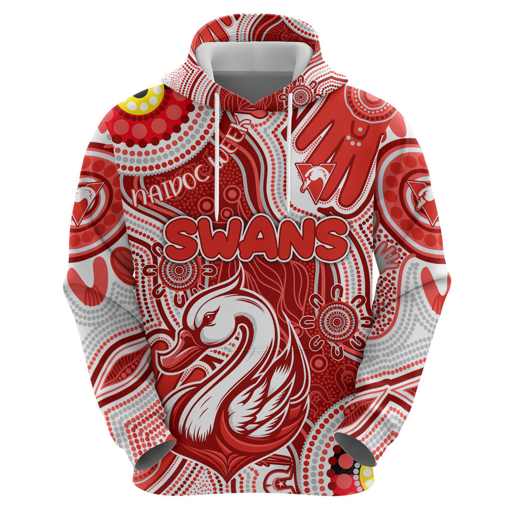 Personalised NAIDOC Week 2024 Sydney Swans Hoodie Australian Aboriginal Hand Painting