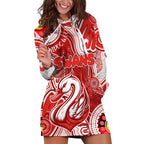 Personalised NAIDOC Week 2024 Sydney Swans Hoodie Dress Australian Aboriginal Hand Painting