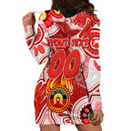Personalised NAIDOC Week 2024 Sydney Swans Hoodie Dress Australian Aboriginal Hand Painting