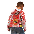 Personalised NAIDOC Week 2024 Sydney Swans Kid Hoodie Australian Aboriginal Hand Painting