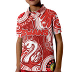 Personalised NAIDOC Week 2024 Sydney Swans Kid Polo Shirt Australian Aboriginal Hand Painting