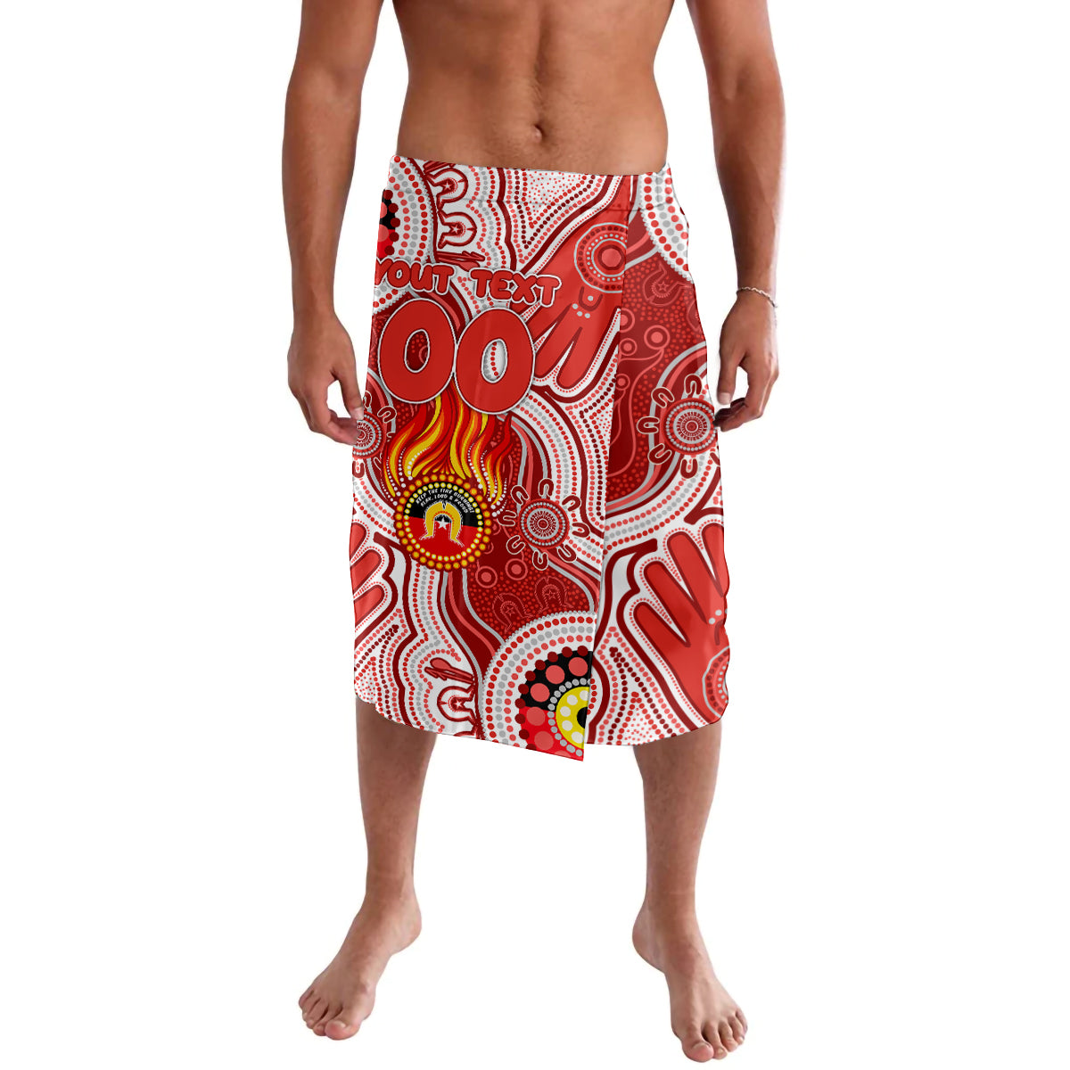 Personalised NAIDOC Week 2024 Sydney Swans Lavalava Australian Aboriginal Hand Painting