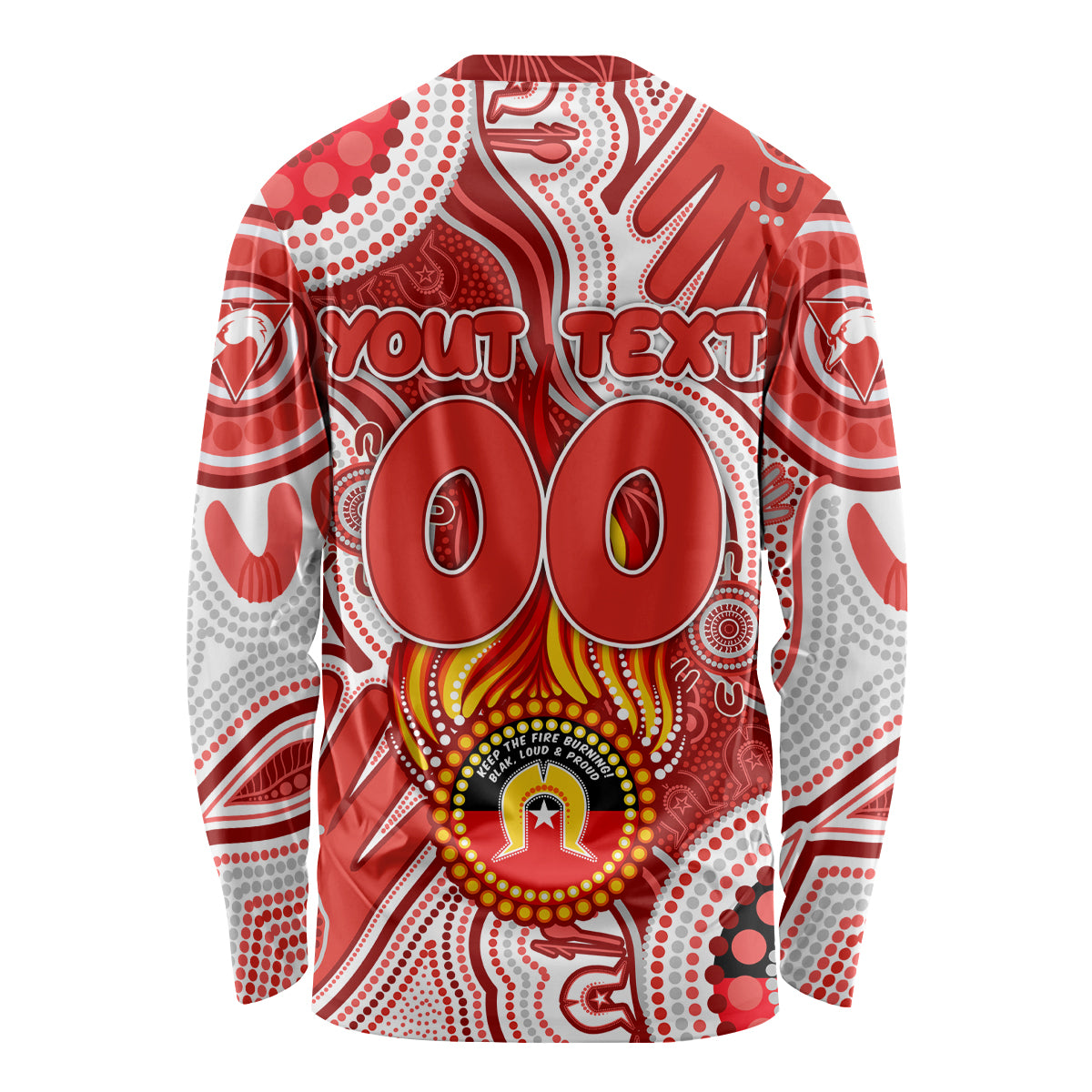 Personalised NAIDOC Week 2024 Sydney Swans Long Sleeve Shirt Australian Aboriginal Hand Painting
