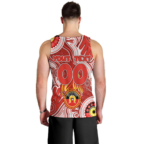 Personalised NAIDOC Week 2024 Sydney Swans Men Tank Top Australian Aboriginal Hand Painting