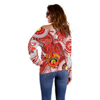 Personalised NAIDOC Week 2024 Sydney Swans Off Shoulder Sweater Australian Aboriginal Hand Painting