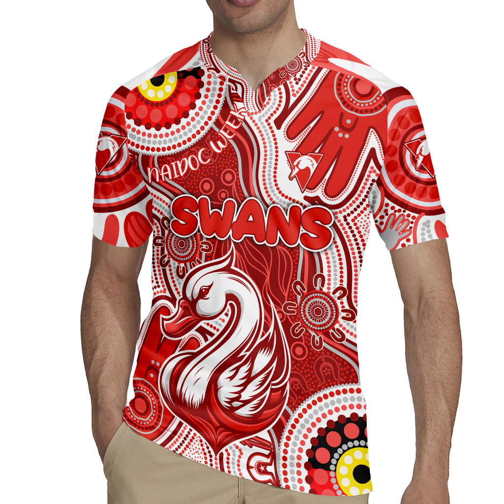 Personalised NAIDOC Week 2024 Sydney Swans Rugby Jersey Australian Aboriginal Hand Painting
