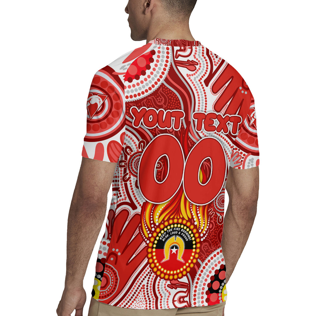 Personalised NAIDOC Week 2024 Sydney Swans Rugby Jersey Australian Aboriginal Hand Painting