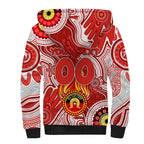 Personalised NAIDOC Week 2024 Sydney Swans Sherpa Hoodie Australian Aboriginal Hand Painting