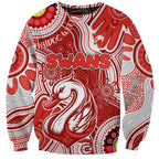 Personalised NAIDOC Week 2024 Sydney Swans Sweatshirt Australian Aboriginal Hand Painting