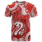 Personalised NAIDOC Week 2024 Sydney Swans T Shirt Australian Aboriginal Hand Painting