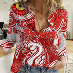 Personalised NAIDOC Week 2024 Sydney Swans Women Casual Shirt Australian Aboriginal Hand Painting