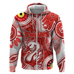 Personalised NAIDOC Week 2024 Sydney Swans Zip Hoodie Australian Aboriginal Hand Painting