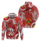 Personalised NAIDOC Week 2024 Sydney Swans Zip Hoodie Australian Aboriginal Hand Painting