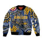 Personalised NAIDOC Week 2024 West Coast Eagles Bomber Jacket Australian Aboriginal Hand Painting